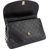 Chanel Quilted Lambskin 24K Gold Single Flap Shoulder Bag