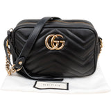Gucci Matelassé Leather GG Marmont Mini Camera Crossbody Bag