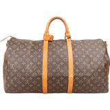 Louis Vuitton Monogram Canvas Keepall 55 Bandoulière Travel Bag