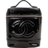 Chanel Patent Leather CC Vanity Case Handbag