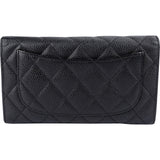 Chanel Quilted Caviar Leather Classic Flap Wallet