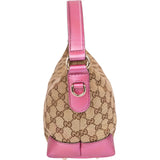 Gucci Monogram GG Canvas Metallic Leather Lovely Heart Shoulder Bag