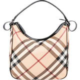 Burberry Nova-Check Monogram Hobo Shoulder Bag