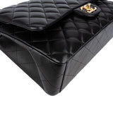 Chanel Quilted Lambskin Gold Maxi Double Flap Crossbody Bag
