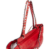 Valentino Garavani Leather Rockstud Small Shopper Handbag