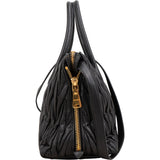 Miu Miu Black Matelassé Nappa Leather Handbag