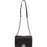 Chanel Quilted Lambskin Medium Boy Single Flap Crossbody Bag