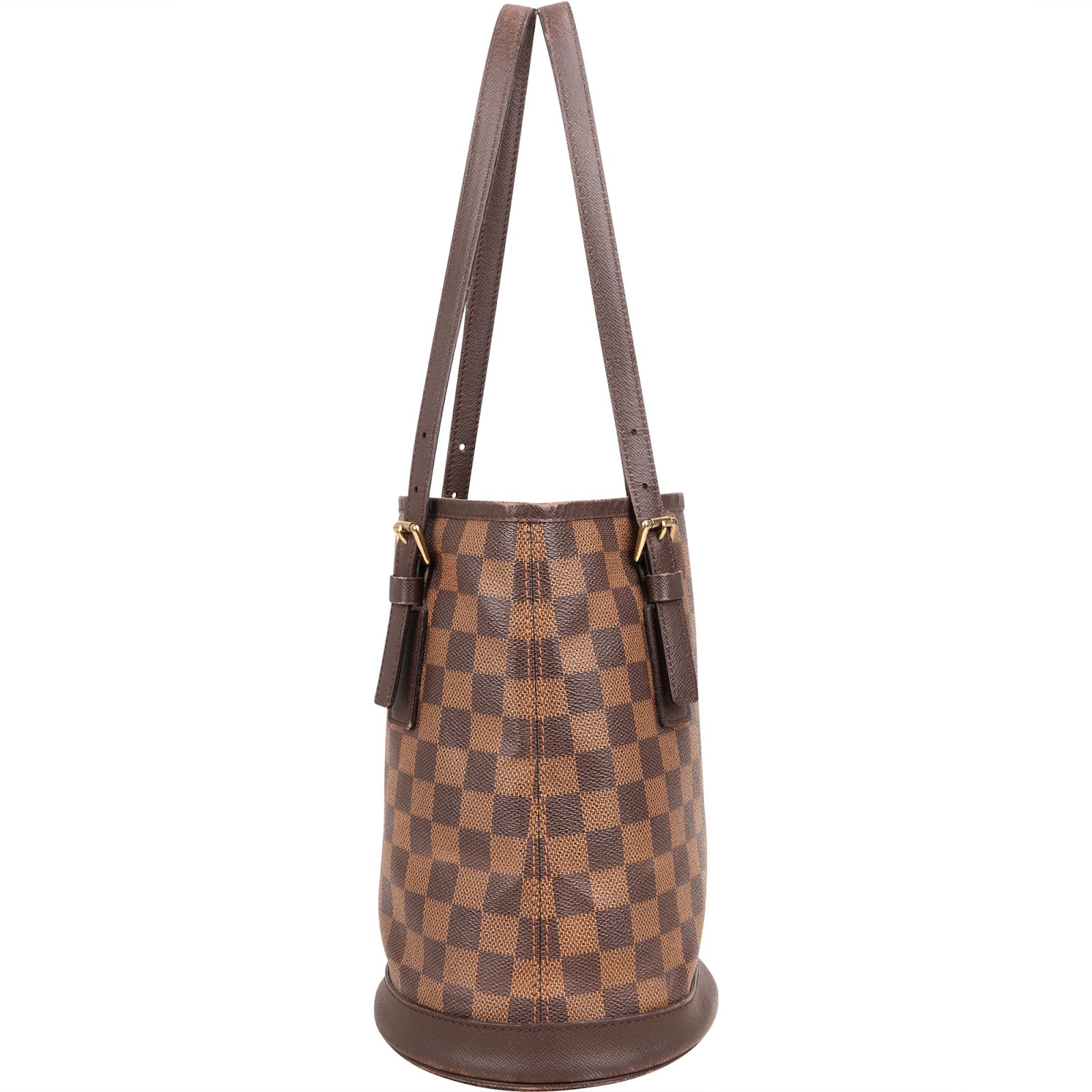 Louis Vuitton Monogram Damier Ebene Bucket PM Shoulder Bag - vintageandkickz