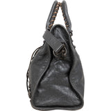 Balenciaga Dark Grey Leather Classic City Handbag