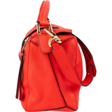 Loewe Red Grained Calfskin Puzzle Handbag