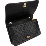 Chanel Quilted Lambskin 24K Gold Turnlock Single Flap Crossbody Bag - vintageandkickz