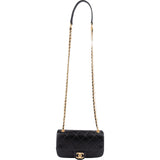 Chanel Quilted Lambskin Pearl Mini Single Flap Crossbody Bag - vintageandkickz
