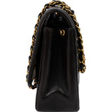Chanel Quilted Lambskin 24K Gold Medium Diana Single Flap Crossbody Bag