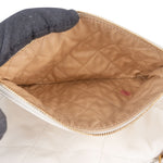Chanel 22 White Quilted Lambskin Hobo Shoulder Bag - vintageandkickz