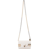 Chanel Quilted Lambskin Paris-Cosmopolite Charms Two-Tone Wallet On Chain Crossbody Bag
