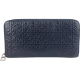 Loewe Leather Monogram Anagram Zip Around Wallet