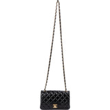 Chanel Quilted Leather Medium Double Flap Crossbody Bag