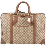 Gucci Monogram GG Supreme Canvas Vintage Zip Around Briefcase 55 Travel Bag