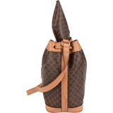 Celine Macadam Monogram Canvas Drawstring Bucket Shoulder Bag