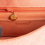Chanel Quilted Cotton Small Diana 24K Gold Single Flap Crossbody Bag