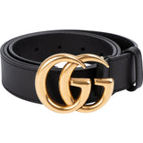 Gucci Black Leather GG Marmont Belt (85 / 34)