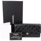 Chanel Quilted Caviar Leather Classic Flap Wallet