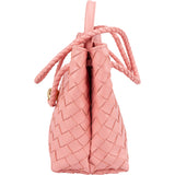 Bottega Veneta Pink Intrecciato Leather Small Andiamo Tote Handbag