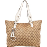 Gucci Monogram GG Canvas Abbey Horsebit Tote Shoulder Bag