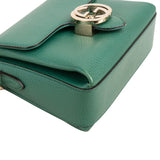 Gucci Grained Leather Interlocking GG Shoulder Crossbody Bag