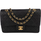 [🔄️B08 / F44] Chanel Quilted Lambskin Medium Double Flap Shoulder Bag - vintageandkickz