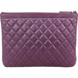Chanel Quilted Lambskin CC Boy Clutch