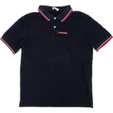 Prada Classic Navy Emblem Polo Shirt (S)