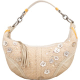 Coach Boucle Floral Applique Hobo Shoulder Bag