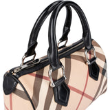 Burberry Haymarket Nova-Check Canvas Boston Handbag