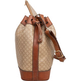 Celine Monogram Macadam Canvas Drawstring Bucket Shoulder Bag