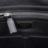Prada Black Saffiano Leather Triangle Business Handbag