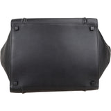 Céline Black Drummed Calfskin Phantom Handbag