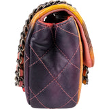Chanel Quilted Lamskskin Multicolor Flower Power Rectangular Single Flap Mini Crossbody Bag