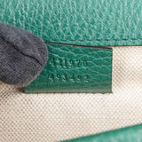Gucci Grained Green Leather Dionysus Crystal Small Crossbody Bag