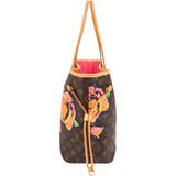 Louis Vuitton Canvas Monogram Roses Neverfull MM Shoulder Bag