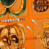 Hermès Les Masques Silk 90 Scarf Tuch