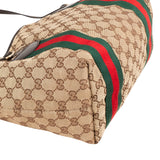 Gucci Monogram GG Canvas Patent Leather Shoulder Bag