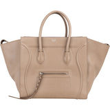 Céline Taupe Grained Leather Phantom Handbag