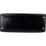 Hermès Noir Box Calf Kelly Sellier 28 Handbag
