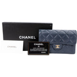 Chanel Quilted Caviar Leather Classic Flap Wallet