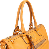 Prada Orange Vitello Daino Leather Bauletto Handbag