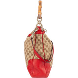 Gucci Monogram GG Bamboo Hobo Shoulder Bag