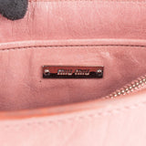 Miu Miu Pink Vitello Lux Leather Top Handle Mini Crossbody Handbag