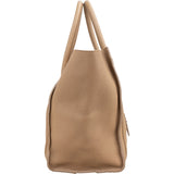 Céline Drummed Calfskin Luggage Tote Handbag