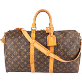 Louis Vuitton Monogram Canvas Keepall 45 Bandoulière Travel Bag